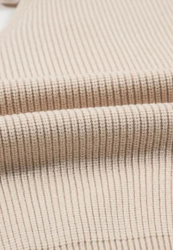 Tied Back V-Neck Long Sleeve Sweater - Love Salve